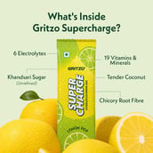 4 - Gritzo Supercharge Hydration Drink Mix,  15 Piece(s)/Pack  Lemon Pop Flavour