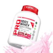 2 - GNC Pro Performance 100% Whey Protein New Formulation,  4 lb  Creamy Strawberry 