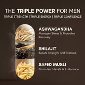 2 - Rasayanam Testoboost (500mg) 3-in-1 Testosterone for Men,  60 capsules  Unflavoured 