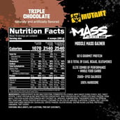 3 - Mutant Mass Extreme 2500 Muscle Mass Gainer, 6 lb Triple Chocolate