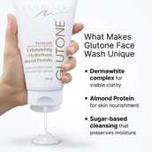 4 - Glutone Dermawhite & Hydrolyzed Almond Protein Face Wash,  100 ml  for Effective & Safe Skin Lightening (Pack of 3) 