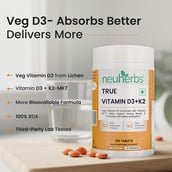 3 - Neuherbs True Vitamin D3 + K2, 120 tablet(s) Unflavoured