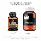 2 - AS-IT-IS Nutrition One L Arginine 1000mg, 60 capsules