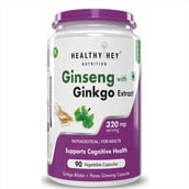 1 - HealthyHey Nutrition Ginseng with Ginkgo Extract, 90 capsules