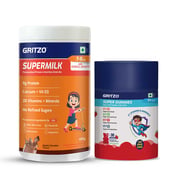2 - Gritzo Supermilk Immunity Kit,  400 g  Chocolate for Girl 7-9 Yrs with Gummies 