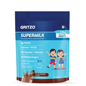 7 - Supermilk Gritzo Growth for Boy/Girl 2-6 years, 335 g Double Chocolate (Pouch)