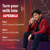 7 - Supermilk Gritzo Growth+ for Boy 7 to 12 years, 400 g Double Chocolate (Spiderman)
