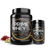 1 - QNT Prime Whey 2.2 lb Kesar Kaju Pista with Hydra Vol Pre Workout Combo,  0.88 lb  Navel Orange 