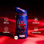 10-(4 - Gritzo Spiderman Sipper, Blue 500 ml