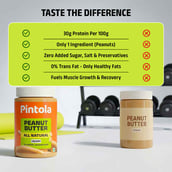 6 - Pintola All Natural Peanut Butter,  1 kg  Creamy 