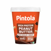 1 - Pintola High Protein Peanut Butter,  1 kg  Dark Chocolate Crunchy 