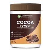 1 - Pure Nutrition Cocoa Powder, 250 g Unsweetened & Alkalized