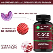 4 - Vitaminhaat CoQ-10 (Coenzyme Q10) Ubiquinol with Piperine 310mg,  60 capsules 