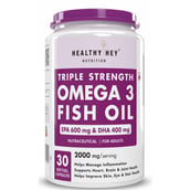 1 - HealthyHey Nutrition Triple Strength Omega 3 Fish Oil,  30 softgels 