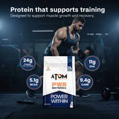 6 - AS-IT-IS Nutrition ATOM PWR Whey Protein XL,  2.2 lb  Dubai Kunafa 