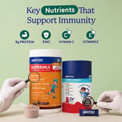 6 - Gritzo Supermilk Immunity Kit, 400 g Chocolate for Boy 7-12 Yrs with Gummies