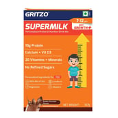30 - Supermilk Gritzo Growth+ for Boy 7 to 12 years,  333 g  Double Chocolate (Pack of 10)