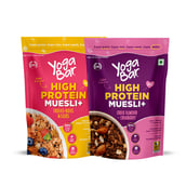 1 - Yogabar High Protein Muesli, 850 g Combo Pack, Choco Almond Cranberry & Fruits Nuts and Seeds