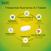 5 - INLIFE Calcium Zinc Magnesium Vitamin D+K2, 60 tablet(s) Unflavoured