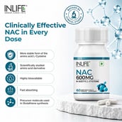 9 - INLIFE N Acetyl Cysteine NAC 600mg, 60 veggie capsule(s)