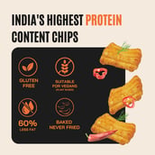 3 - FitFeast Protein Chips, 60 g Peri - Peri (Pack of 6)