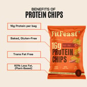 8 - FitFeast Protein Chips, 60 g Peri - Peri (Pack of 6)