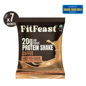 1 - FitFeast Protein Shaker, 7 sachets/pack Coffee