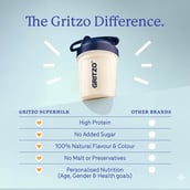 5 - Supermilk Gritzo Growth Unsweetened for Boy/Girl 2-6 Yrs, 300 g Creamy Vanilla
