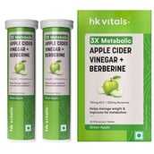 HealthKart HK Vitals 3x Metabolic ACV + Berberine Effervescent, 30 tablet(s) Green Apple (Pack of 2)