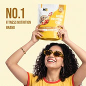 7 - MuscleBlaze High Protein Oats, 1 kg Banana Strawberry