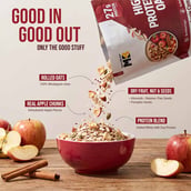 4 - MuscleBlaze High Protein Oats, 1 kg Apple Cinnamon