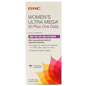 front - GNC Women's Ultra Mega 50 Plus One Daily,  60 caplets 