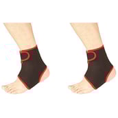 B Fit USA Ankle Support (AB2006),  Black  Free Size (Pair) 