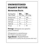 Supplement - The Butternut Co. Unsweetened Peanut Butter,  1 kg  Crunchy 