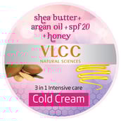 VLCC 3 In 1 Intensive Care Cold Cream,  75 g  Shea Butter + Argan Oil + SPF 20 + Honey 