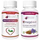 product - Bliss Welness Phytosterols and Omega 3 6 9 Combo,  2 Piece(s)/Pack 
