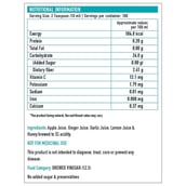 nutritionfact - HealthKart Apple Cider Vinegar with Mother NZ,  1 L  Ginger, Garlic, Lemon & Honey 