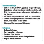 2 - HealthKart Apple Cider Vinegar with Mother NZ,  1 L  Ginger, Garlic, Lemon & Honey 