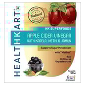 front - HealthKart Apple Cider Vinegar with Mother NZ,  0.5 L  Karela, Jamun & Methi 