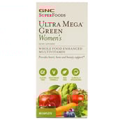 front - GNC Ultra Mega Green Women's Multivitamin,  60 tablet(s)  Unflavoured 