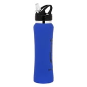 1 - Strauss Spark Stainless Steel Bottle,  Rubber Finish Blue  750 ml 