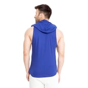 4 - Aesthetic Bodies Men's Drop Arm Sleeveless Hoodie,  Blue  XS 