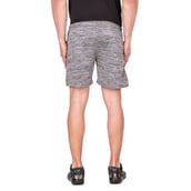 3 - Fitinc Melange Shorts with Both Side Safety Zippered Pockets, Small Gray