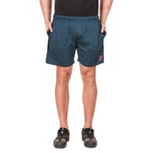 1 - Fitinc Melange Shorts with Both Side Safety Zippered Pockets, Medium Navy Blue