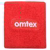 Omtex Sweat Wrist Band,  Red  3 Inches 