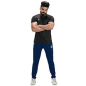 5 - Omtex Gym Polyester T Shirt TS1801,  Black  Small 