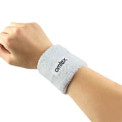 Omtex Sweat Wrist Band,  White  3 Inches 
