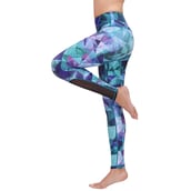 3 - Swee Women's Plain Leggings (SweeAth104),  Blue  Large 