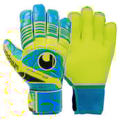 UHL Sports Eliminator Starter Soft Goalkeeper Gloves,  Cyan/Yellow  6 
