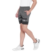 2 - Masch Mens Regular Fit Polyester Shorts,  Large  Dark Grey Light 